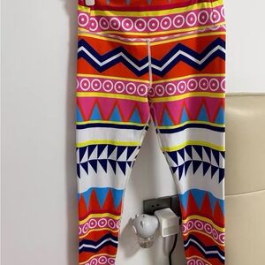 Vibrant Geometric Patterned Leggings